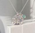 Sand Dollar Necklace in Seafoam
