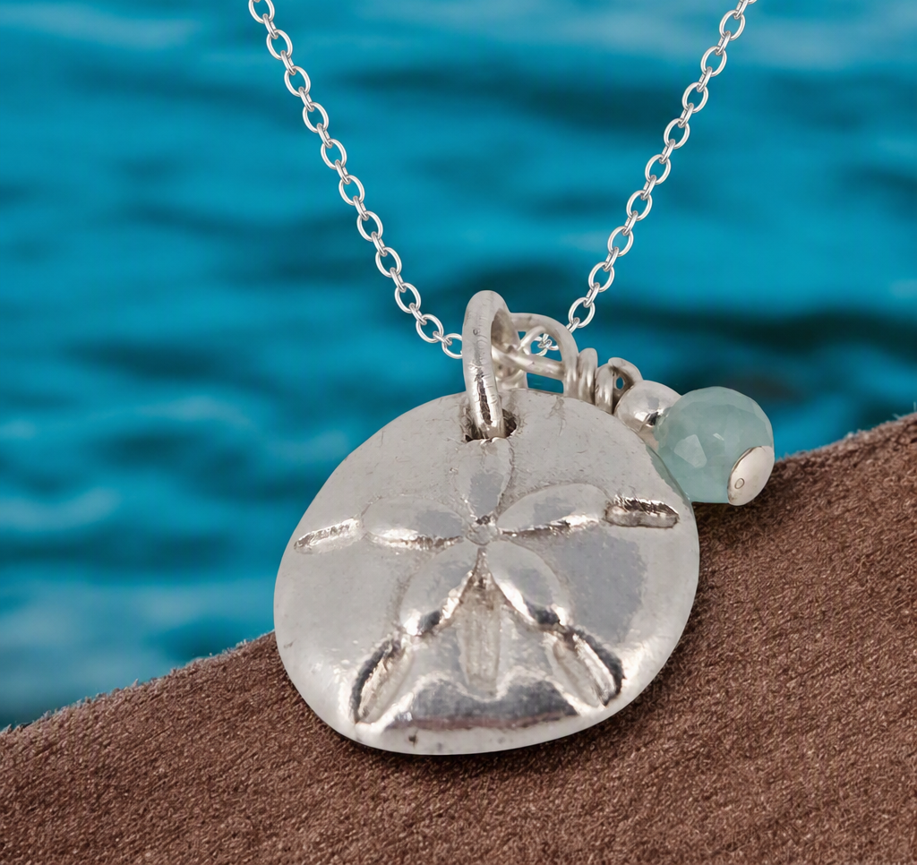 Sand Dollar Necklace in Seafoam