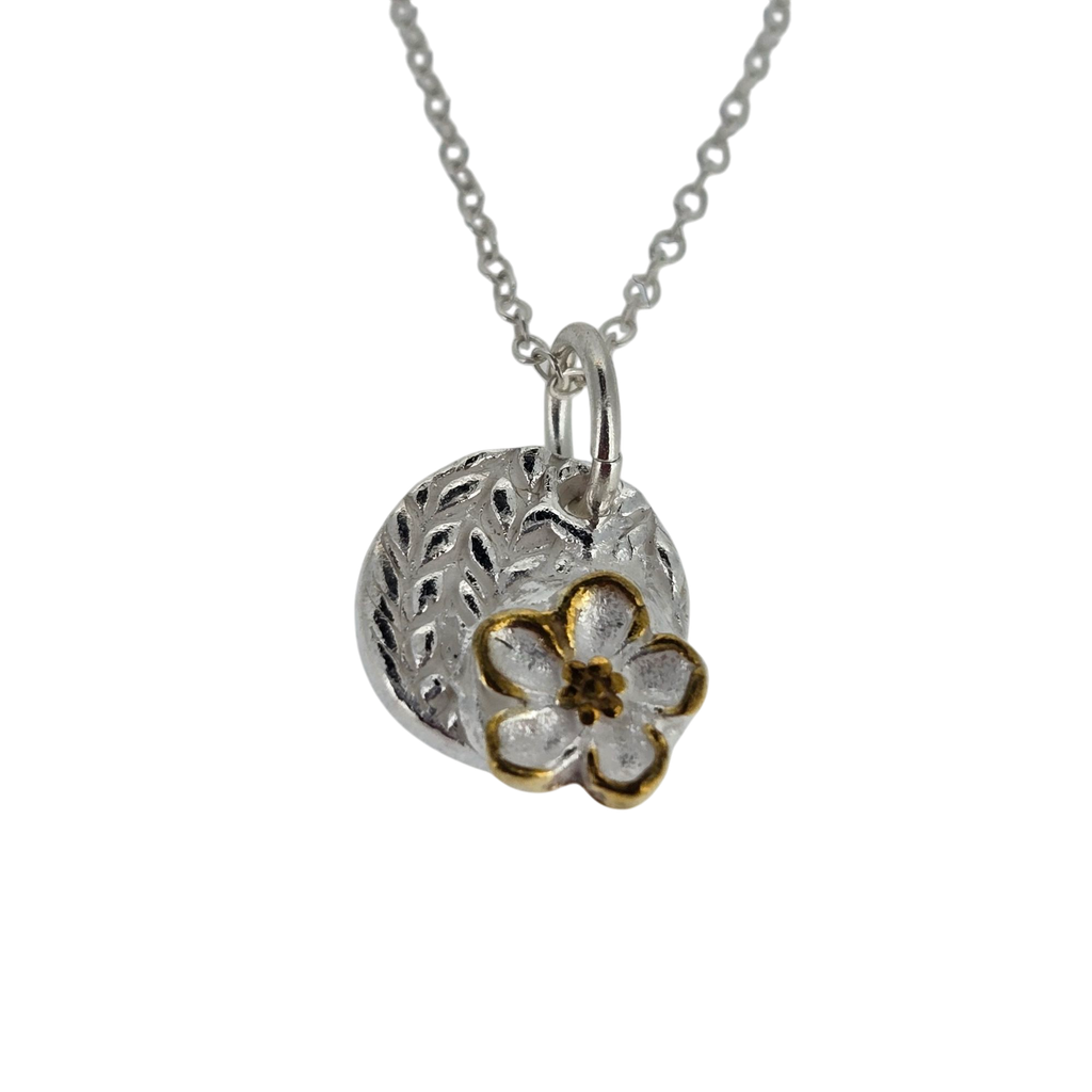 24Kt Gold Flower Charm/ Necklace