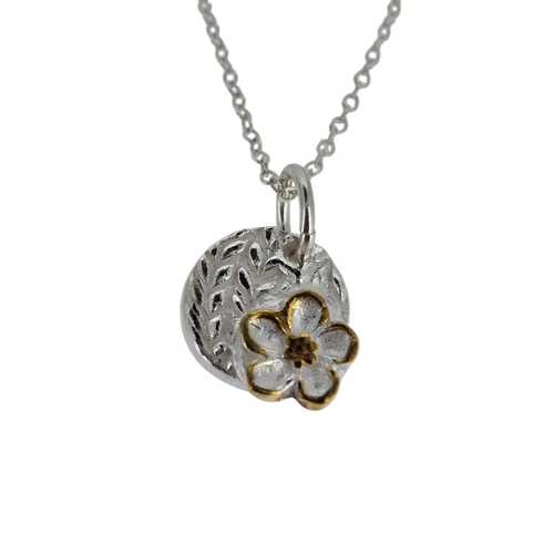 24Kt Gold Flower Charm/ Necklace