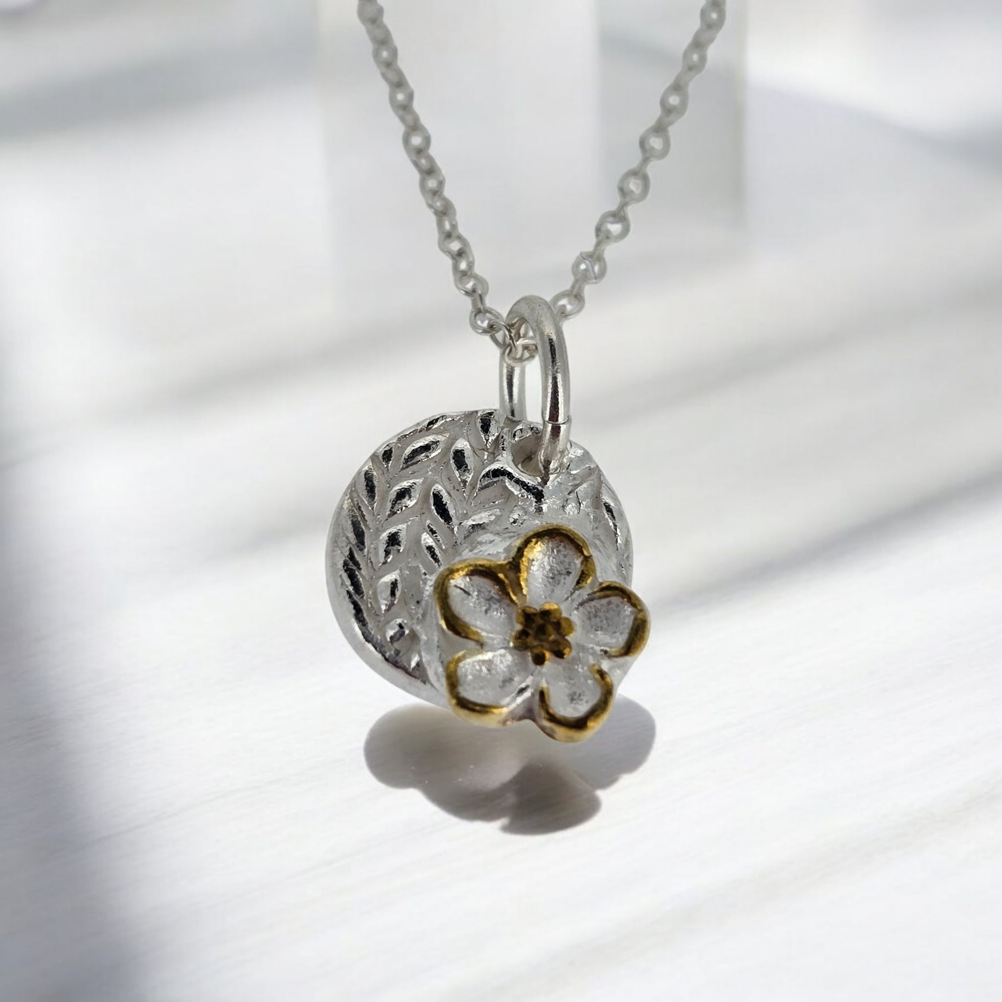24Kt Gold Flower Charm/ Necklace