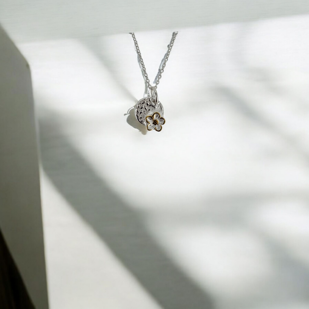 24Kt Gold Flower Charm/ Necklace